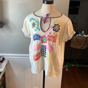 Fun Summer Short Sleeve Blouse